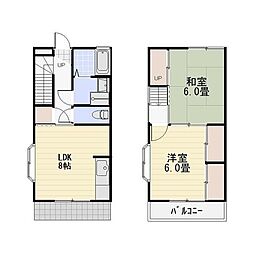 ペアパーク 2階2LDKの間取り