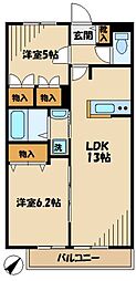 ルシエル 2LDKの間取図画像