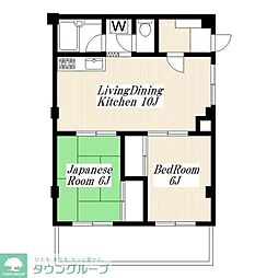 ラテール新百合ヶ丘 2LDKの間取図画像