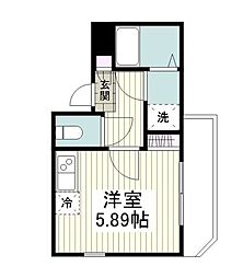 フルセイル中野島 ワンルームの間取図画像