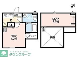 CrescentTAMA 1Kの間取図画像