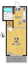 ウィル安藤 1Kの間取図画像