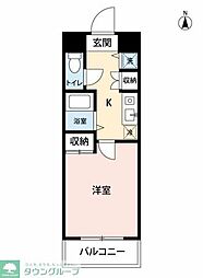 キララローネ 1Kの間取図画像