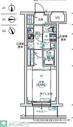 リライア生田 1Kの間取図画像