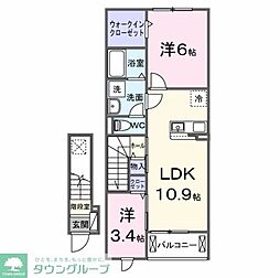 ヒマワリ 2LDKの間取図画像