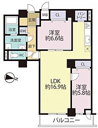 間取図画像 2LDK