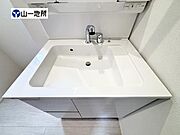 身支度もお掃除も快適に。便利なシャワー付洗面化粧台