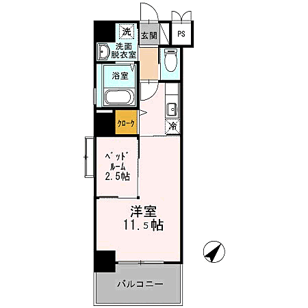 天神ファイブ 901｜福岡県福岡市中央区天神５丁目(賃貸マンション1LDK・9階・34.92㎡)の写真 その2