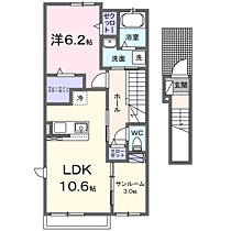 ベルデュールII 202 ｜ 福岡県福岡市南区野多目４丁目6-17（賃貸アパート1LDK・2階・51.64㎡） その2