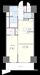 ル・シエール清水 1LDKの間取図画像