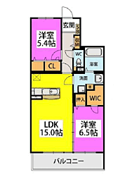 Canoa 2LDKの間取図画像