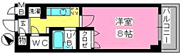 コスモコート 1Kの間取図画像