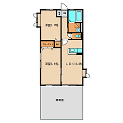 ラカーシュ飯倉 2LDKの間取図画像
