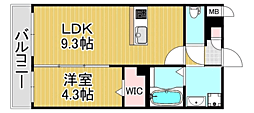 Primavera大池公園前 1LDKの間取図画像