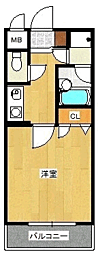 ダイナコートグランデュール高宮東 1Kの間取図画像