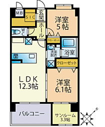 Sun・Blesso塩原 2SLDKの間取図画像