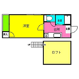 アリストコート井尻 1Kの間取図画像