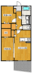 ハイム老司 2LDKの間取図画像