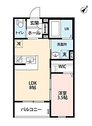 robot home 大橋 1LDKの間取図画像