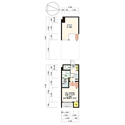 グランフェリシア 1Kの間取図画像