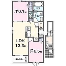 岡山県玉野市槌ケ原（賃貸アパート2LDK・2階・59.58㎡） その2