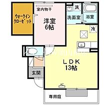 岡山県岡山市南区迫川（賃貸アパート1LDK・1階・45.96㎡） その2