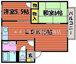 岡山県岡山市中区藤崎（賃貸アパート2LDK・1階・52.01㎡） その2