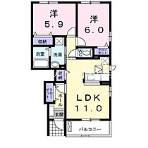 岡山県玉野市田井5丁目（賃貸アパート2LDK・1階・55.37㎡） その2