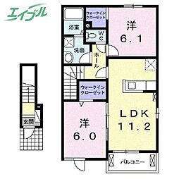 サウス・エイト 2LDKの間取図画像