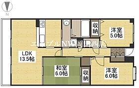 グランコート野田  ｜ 岡山県岡山市北区野田3丁目（賃貸マンション3LDK・3階・66.74㎡） その2