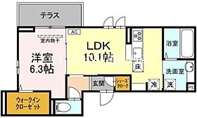 アルモ　ギオーネ  ｜ 岡山県岡山市北区平田（賃貸アパート1LDK・1階・43.46㎡） その2