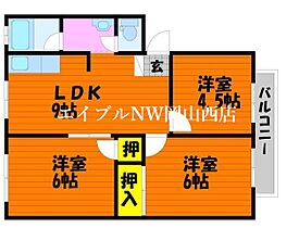 エスポアール庭瀬　A棟  ｜ 岡山県岡山市北区西花尻1323-1（賃貸アパート3LDK・1階・56.30㎡） その2