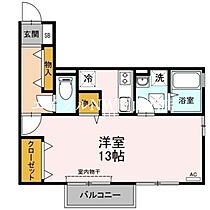 アルファーム　B棟  ｜ 岡山県岡山市北区下中野（賃貸アパート1R・1階・35.96㎡） その2