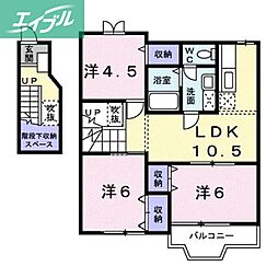サニーレジデンスB 3LDKの間取図画像