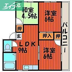 ファミール・ノダ 3LDKの間取図画像