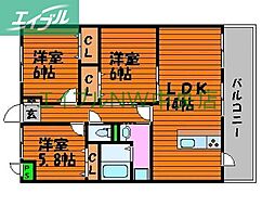 La.Patio 3LDKの間取図画像