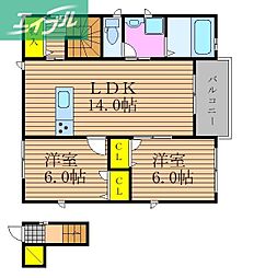 プレノアール B 2階