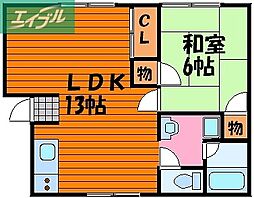 レインボーハイツ今 B棟 2階