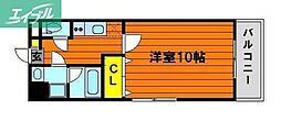 URBANPALACE医大南 1Kの間取図画像