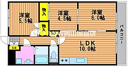 ネクスト倉田東館 3LDKの間取図画像