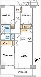 コスモ西葛西 3LDKの間取図画像
