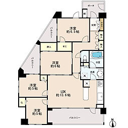 アンビシャスガーデン勝田台 4LDKの間取図画像