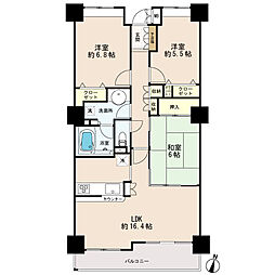 ビューネタワー平井 3LDKの間取図画像