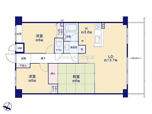 間取りを拡大表示