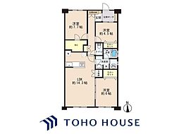 稲毛パークハウスC棟 3LDKの間取図画像
