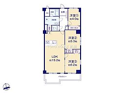 行徳第一アクウエリヤスハイツ 3LDKの間取図画像
