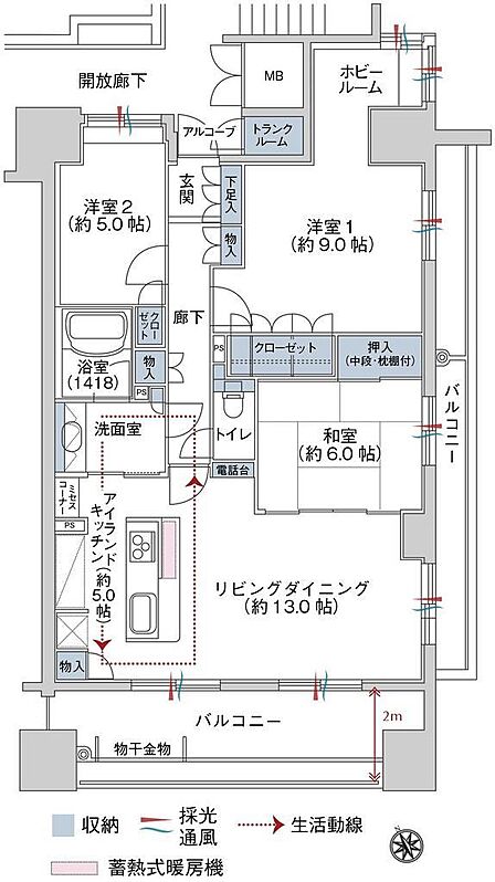 3LDK 間取り