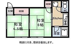 サニーハウス 2Kの間取図画像