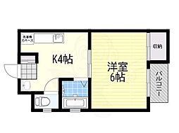 ロハス吉祥寺 1Kの間取図画像