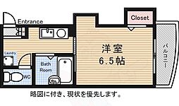 サンフロール 1Kの間取図画像